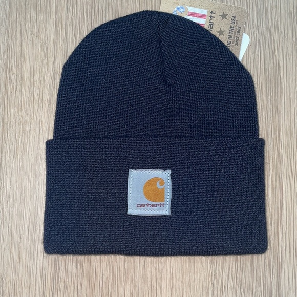NWT Carhartt Knit Cuffed Beanie+Navy - Picture 3 of 7